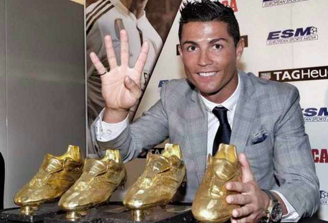 Cristiano Ronaldos 4 boots sold for 4 crores.