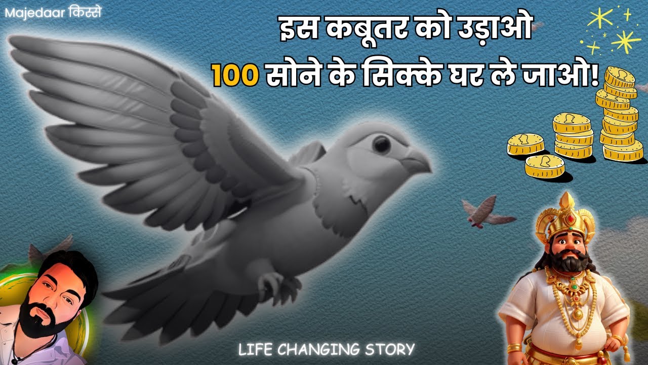इस कबूतर को उड़ाए ओर अपने घर 100 सोने के सिक्के ले जाए ! है आपमें दम || hindi story with moral